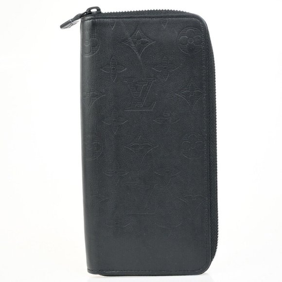 LOUIS VUITTON Vertical Long Zippy Wallet Monogram Shadow Black - Picture 1 of 15